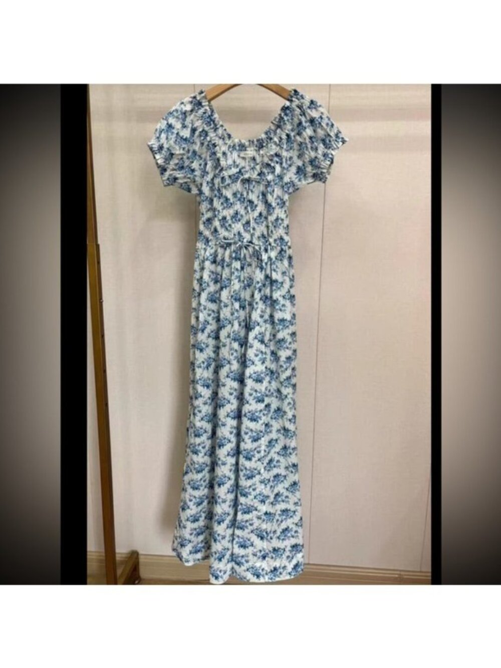 Doen Ashlynn tie-detailed floral-print organic cotton voile midi dress, M - Picture 7 of 13